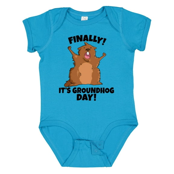 Inktastic Finally It's Groundhog Day Boys or Girls Baby Bodysuit