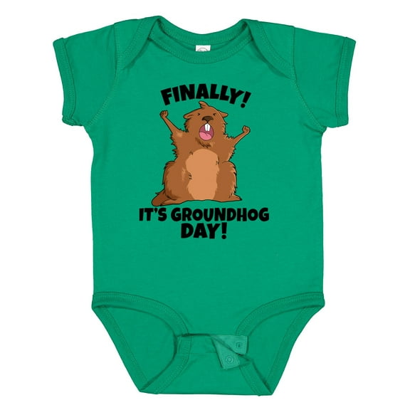 Inktastic Finally It's Groundhog Day Boys or Girls Baby Bodysuit