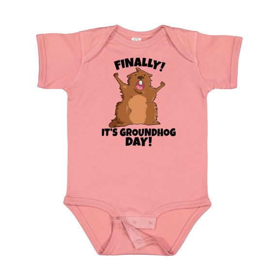 Inktastic Finally It's Groundhog Day Boys or Girls Baby Bodysuit