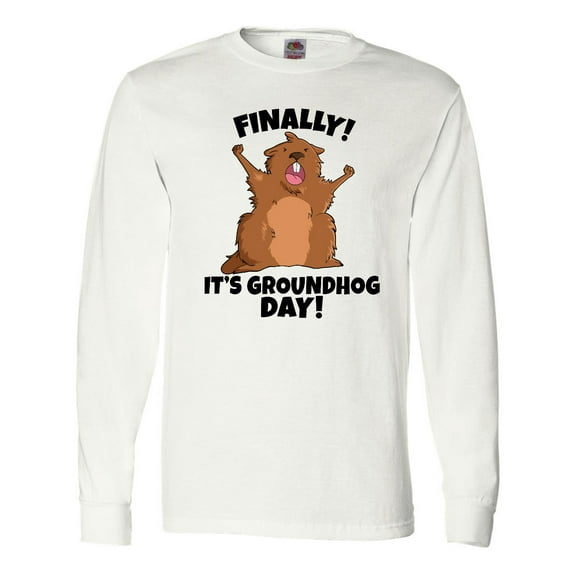 Inktastic Finally It's Groundhog Day Long Sleeve T-Shirt