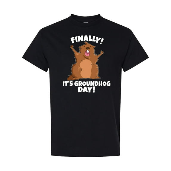 Inktastic Finally It's Groundhog Day T-Shirt