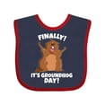 thumbnail image 1 of Inktastic Finally it's Groundhog Day Boys or Girls Baby Bib, 1 of 4