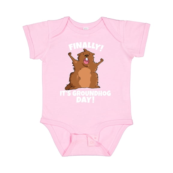 Inktastic Finally it's Groundhog Day Boys or Girls Baby Bodysuit