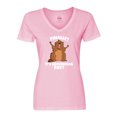 thumbnail image 1 of Inktastic Finally it's Groundhog Day Women's V-Neck T-Shirt, 1 of 5