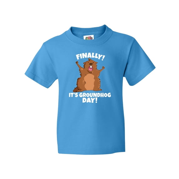 Inktastic Finally it's Groundhog Day Youth T-Shirt
