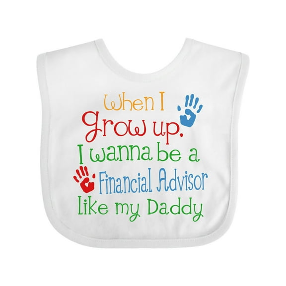 Inktastic Financial Advisor Like Daddy Boys or Girls Baby Bib