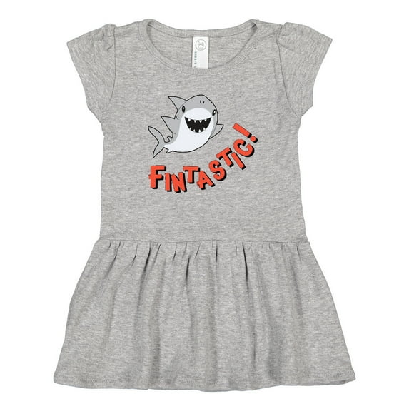 Inktastic Fintastic Cute Shark Girls Toddler Dress