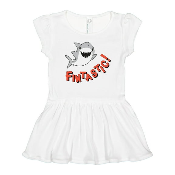 Inktastic Fintastic Cute Shark Girls Toddler Dress