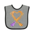 thumbnail image 1 of Inktastic Fire Heart Dragons Boys or Girls Baby Bib, 1 of 4
