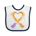 thumbnail image 1 of Inktastic Fire Heart Dragons Boys or Girls Baby Bib, 1 of 4
