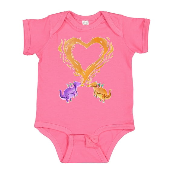 Inktastic Fire Heart Dragons Boys or Girls Baby Bodysuit