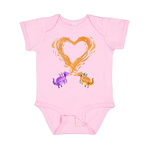Inktastic Fire Heart Dragons Boys or Girls Baby Bodysuit