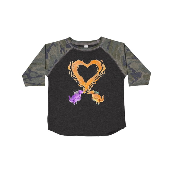 Inktastic Fire Heart Dragons Boys or Girls Toddler T-Shirt