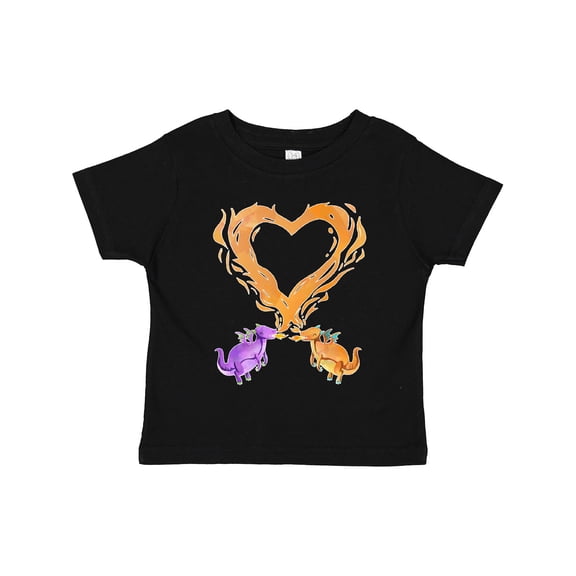 Inktastic Fire Heart Dragons Boys or Girls Toddler T-Shirt