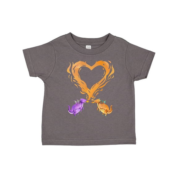Inktastic Fire Heart Dragons Boys or Girls Toddler T-Shirt