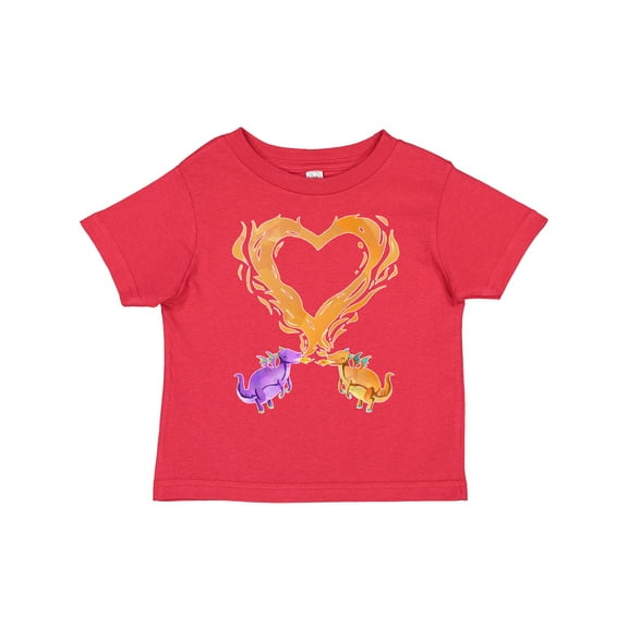 Inktastic Fire Heart Dragons Boys or Girls Toddler T-Shirt