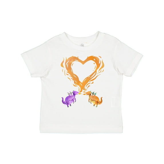 Inktastic Fire Heart Dragons Boys or Girls Toddler T-Shirt