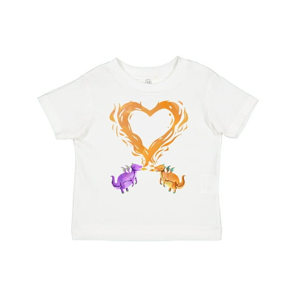 Inktastic Fire Heart Dragons Boys or Girls Toddler T-Shirt