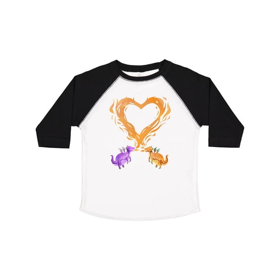 Inktastic Fire Heart Dragons Boys or Girls Toddler T-Shirt