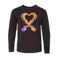 thumbnail image 1 of Inktastic Fire Heart Dragons Long Sleeve Youth T-Shirt, 1 of 5