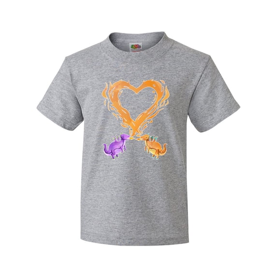 Inktastic Fire Heart Dragons Youth T-Shirt