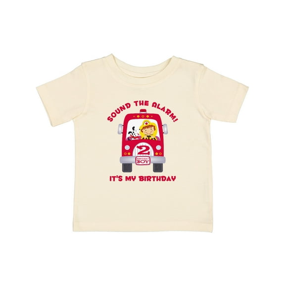 Inktastic Fire Truck 2nd Birthday Boy Boys Baby T-Shirt