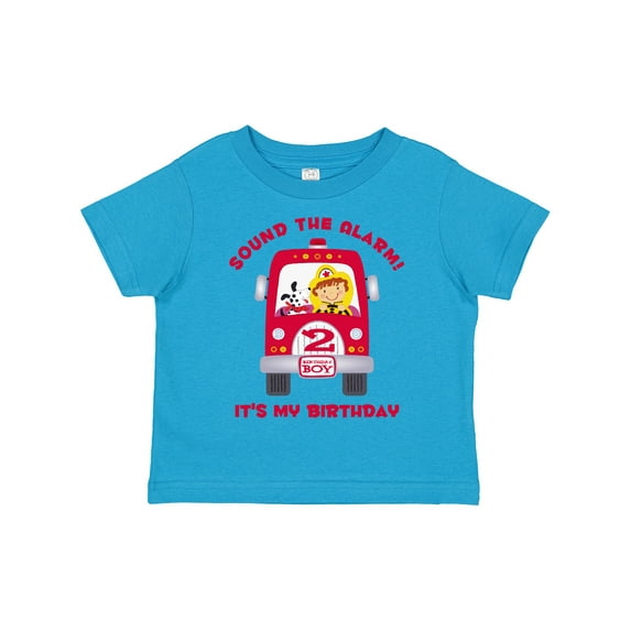 Inktastic Fire Truck 2nd Birthday Boy Boys Toddler T-Shirt