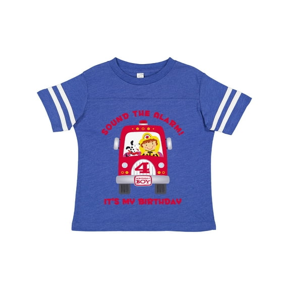 Inktastic Fire Truck 4th Birthday Boy Boys Toddler T-Shirt