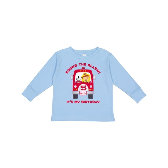 Inktastic Fire Truck 5th Birthday Boy Boys Long Sleeve Toddler T-Shirt