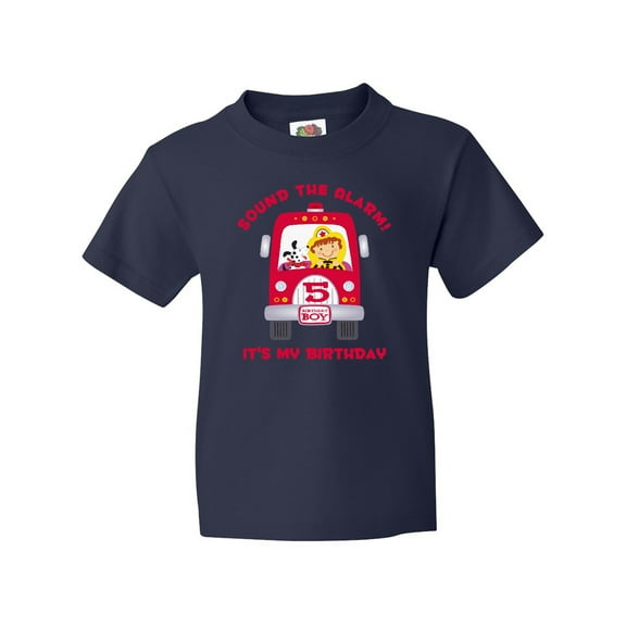 Inktastic Fire Truck 5th Birthday Boy Youth T-Shirt
