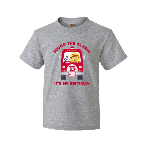 Inktastic Fire Truck 5th Birthday Boy Youth T-Shirt