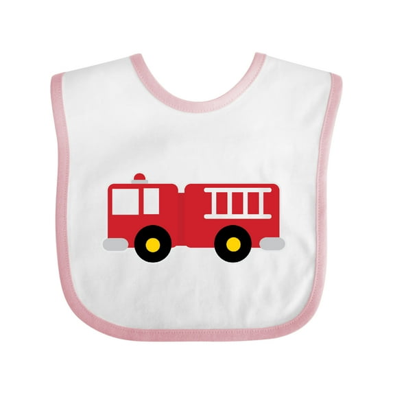 Inktastic Fire Truck Childs Fireman Boys or Girls Baby Bib