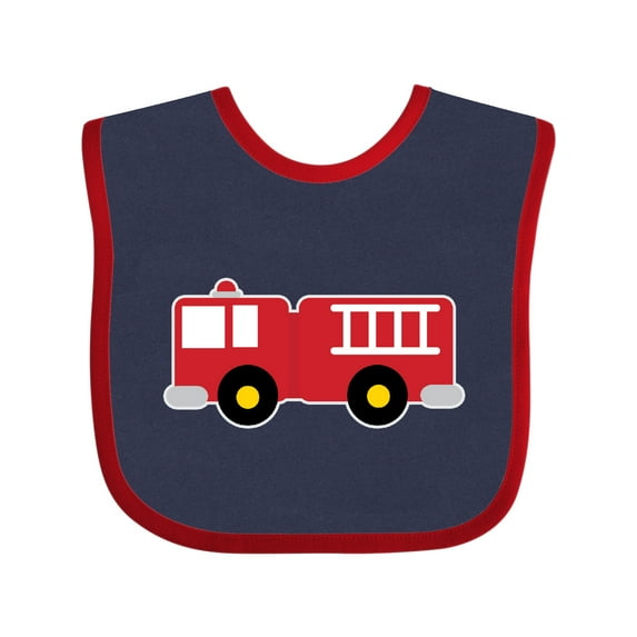 Inktastic Fire Truck Childs Fireman Boys or Girls Baby Bib