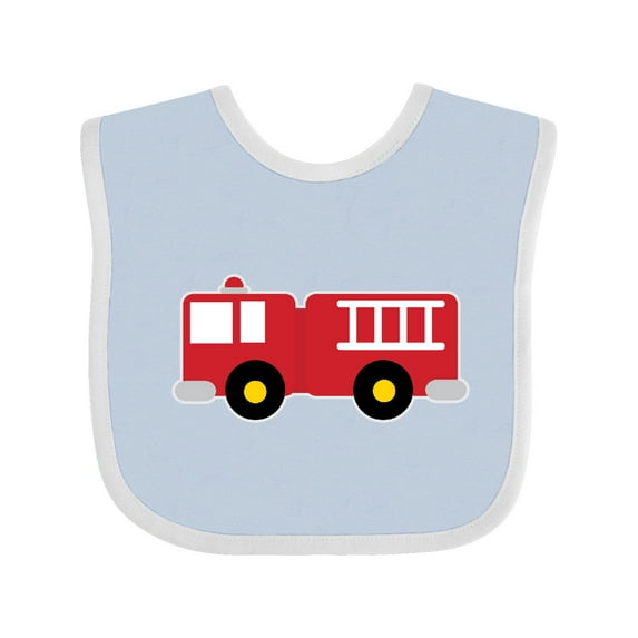Inktastic Fire Truck Childs Fireman Boys or Girls Baby Bib