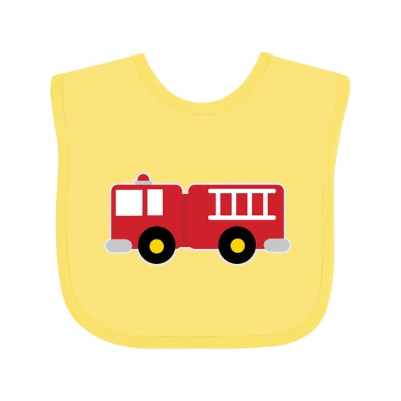 Inktastic Fire Truck Childs Fireman Boys or Girls Baby Bib