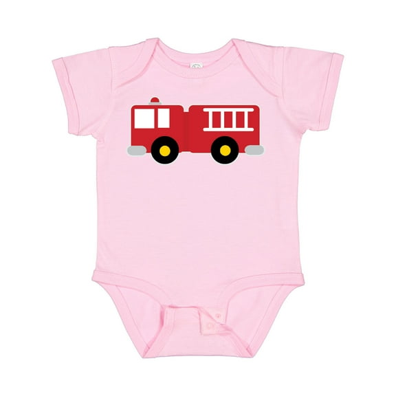 Inktastic Fire Truck Childs Fireman Boys or Girls Baby Bodysuit