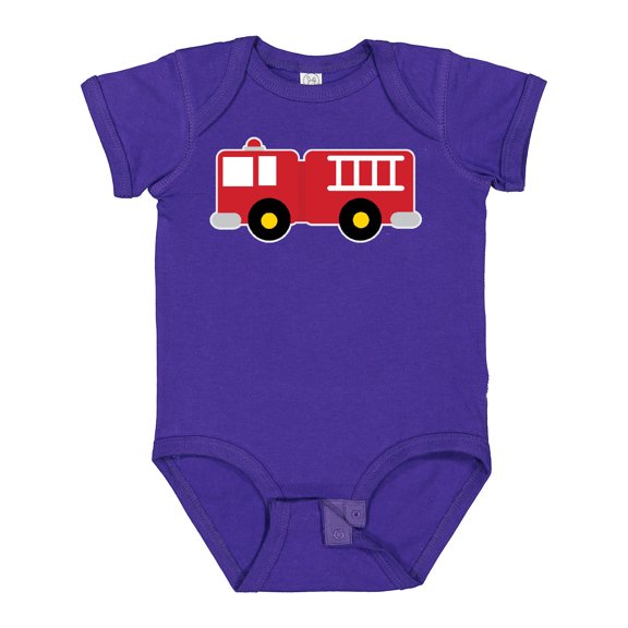 Inktastic Fire Truck Childs Fireman Boys or Girls Baby Bodysuit