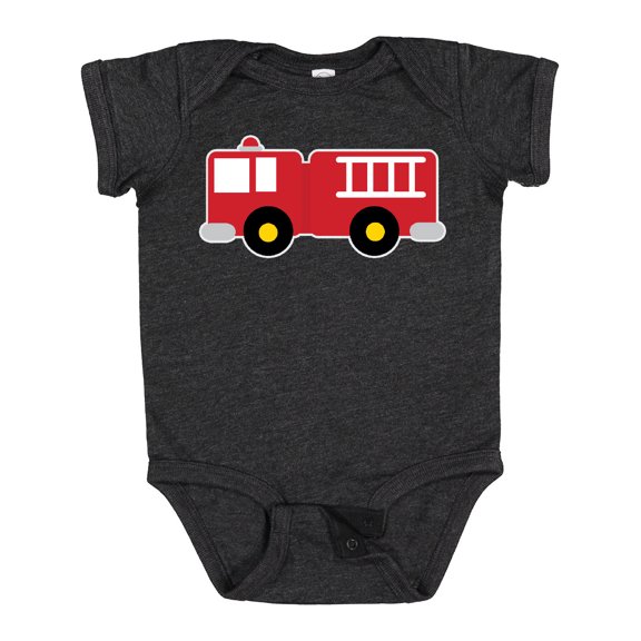 Inktastic Fire Truck Childs Fireman Boys or Girls Baby Bodysuit
