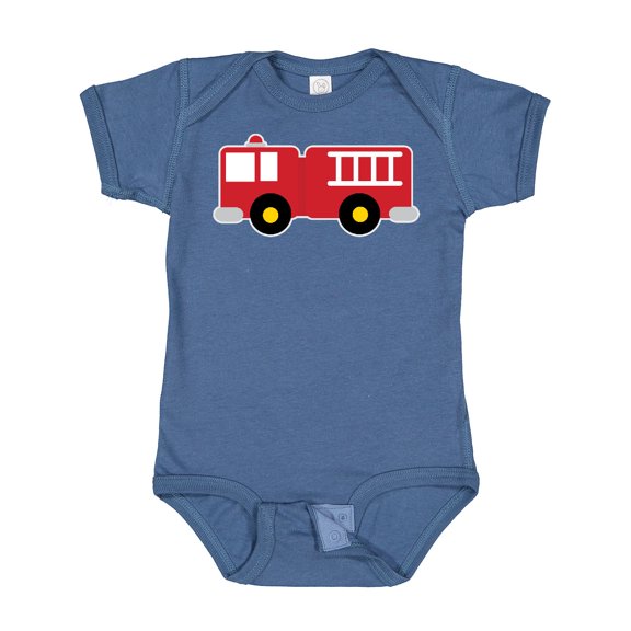 Inktastic Fire Truck Childs Fireman Boys or Girls Baby Bodysuit