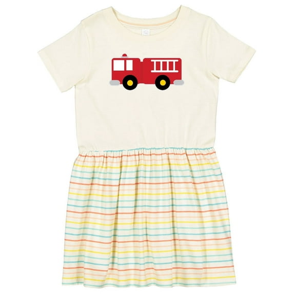 Inktastic Fire Truck Childs Fireman Girls Toddler Dress