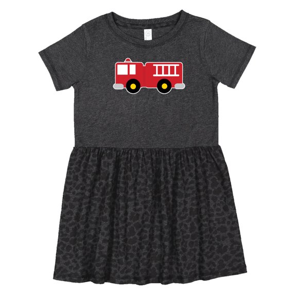 Inktastic Fire Truck Childs Fireman Girls Toddler Dress