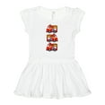 thumbnail image 1 of Inktastic Fire Truck Firefighter Bear Girls Baby Dress, 1 of 5