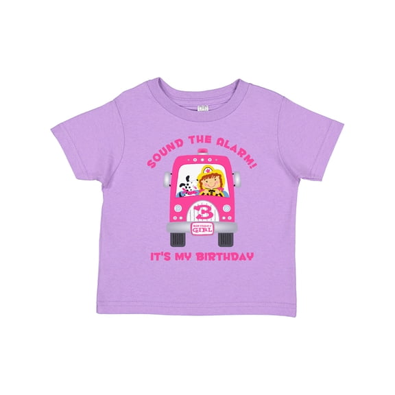 Inktastic Fire Truck Girl 3rd Birthday Girls Toddler T-Shirt