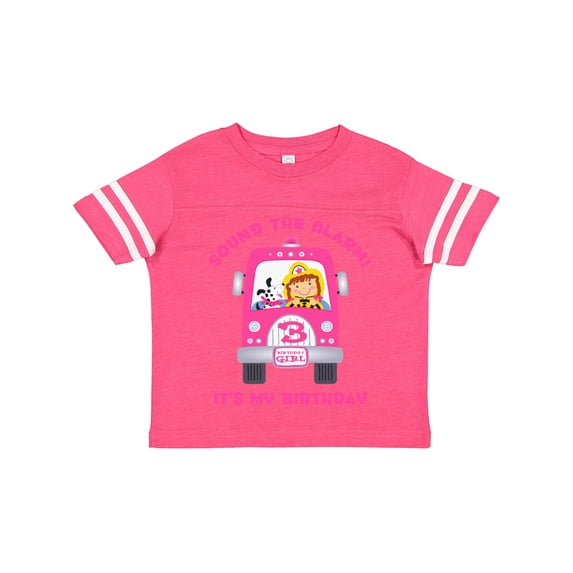 Inktastic Fire Truck Girl 3rd Birthday Girls Toddler T-Shirt