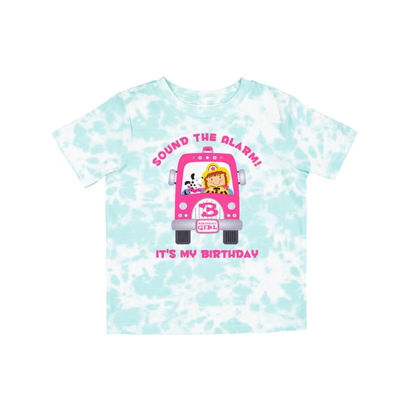 Inktastic Fire Truck Girl 3rd Birthday Girls Toddler T-Shirt