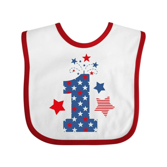 Inktastic Firecracker 1st Birthday Boys or Girls Baby Bib