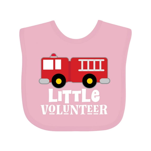 Inktastic Firefighter Childs Little Volunteer Boys or Girls Baby Bib