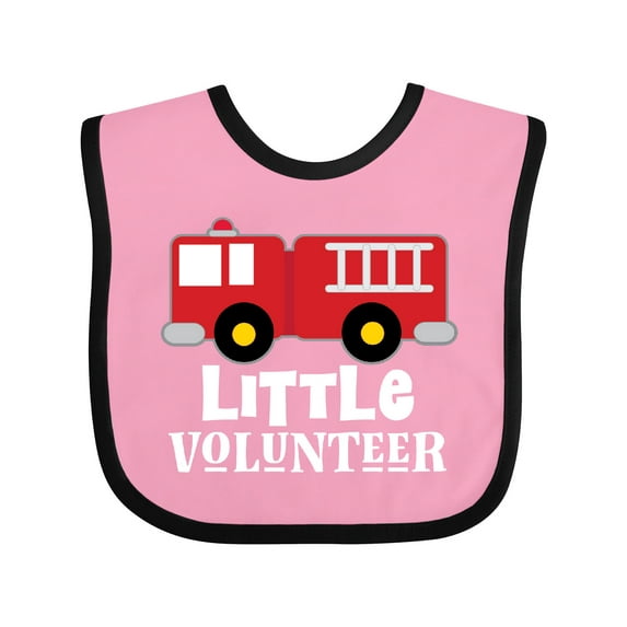 Inktastic Firefighter Childs Little Volunteer Boys or Girls Baby Bib
