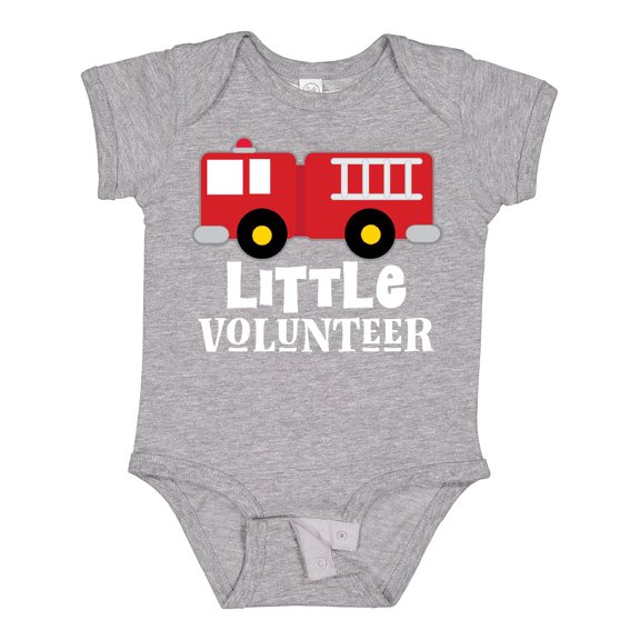 Inktastic Firefighter Childs Little Volunteer Boys or Girls Baby Bodysuit
