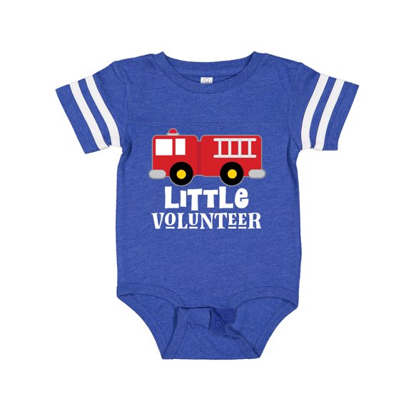 Inktastic Firefighter Childs Little Volunteer Boys or Girls Baby Bodysuit